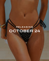 Polka Cheeky Bikini Bottom - Black Tucann 