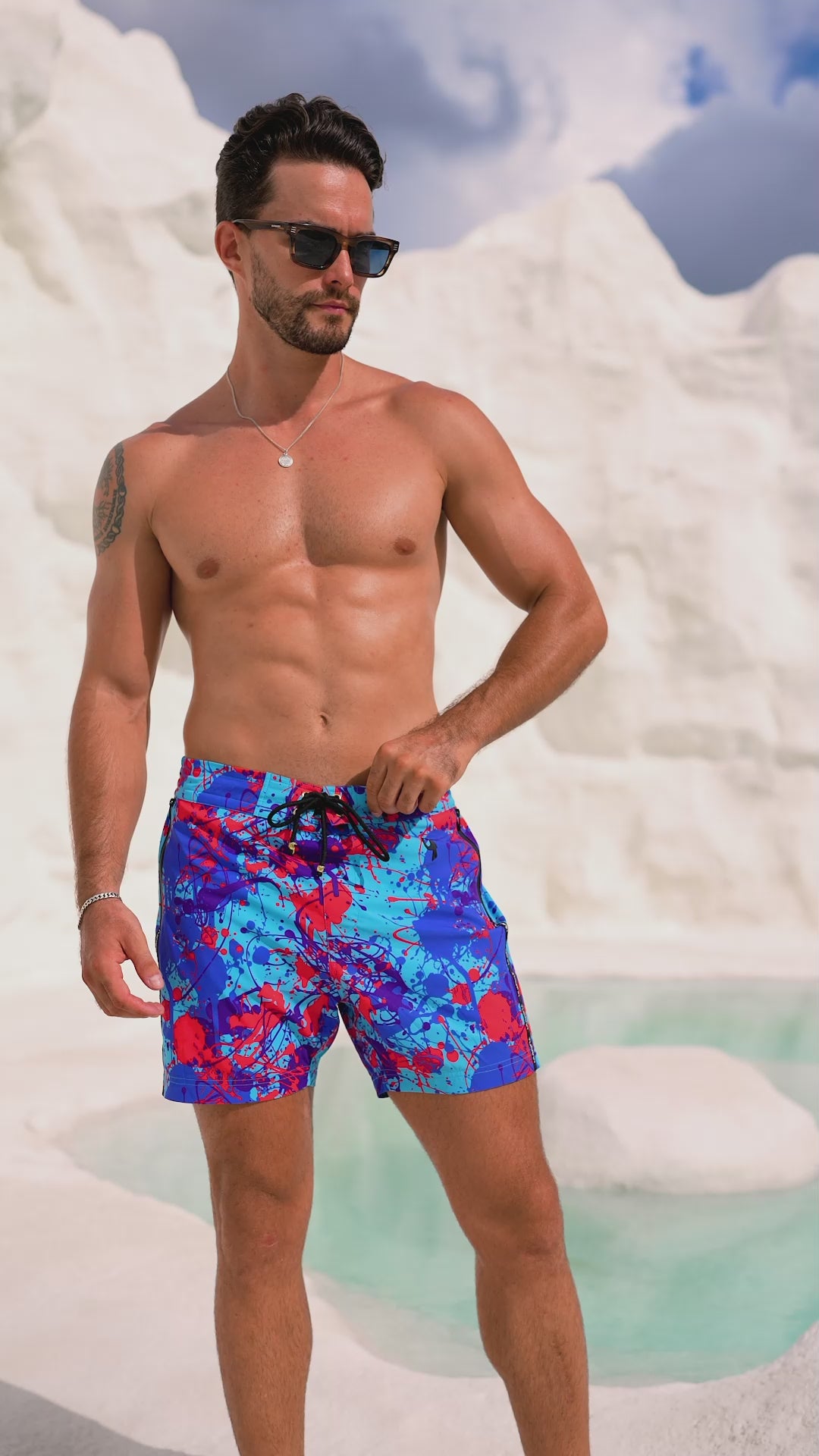 Tucann Men Blue Wild Splatter 5"