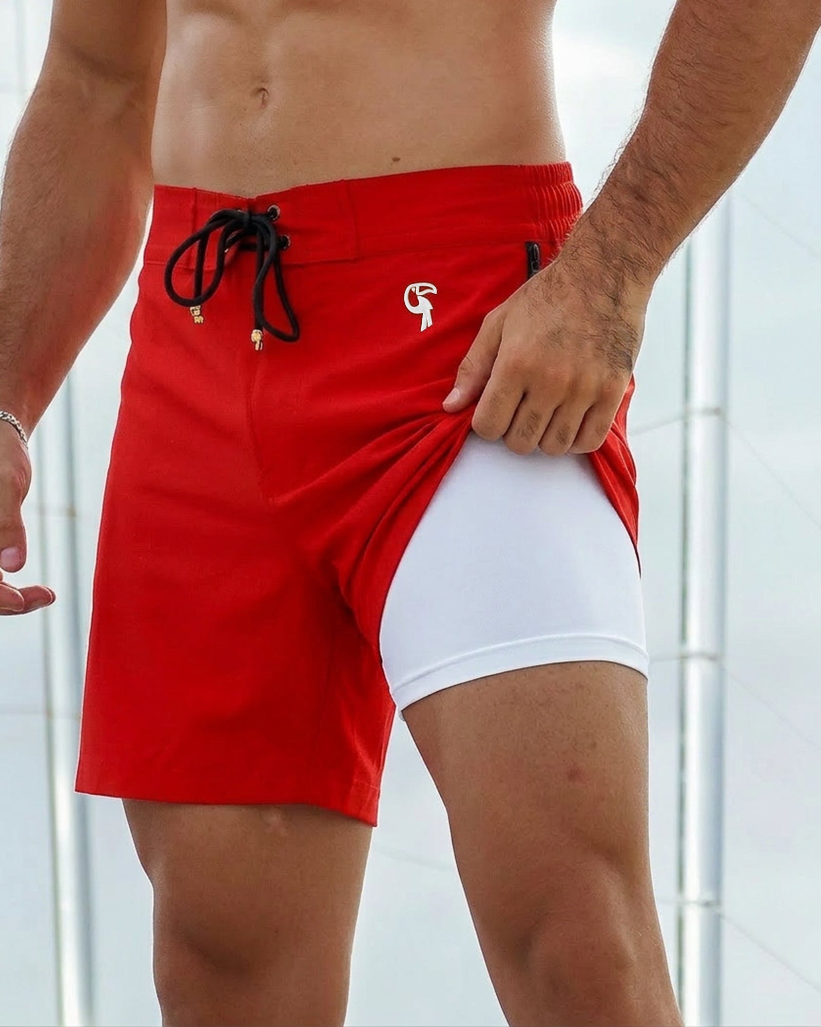 Pure Red 5" Shorts / Board shorts Tucann 
