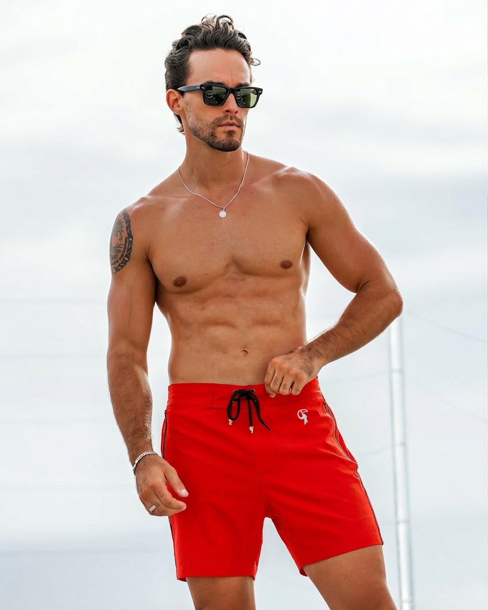 Pure Red 5" Shorts / Board shorts Tucann 