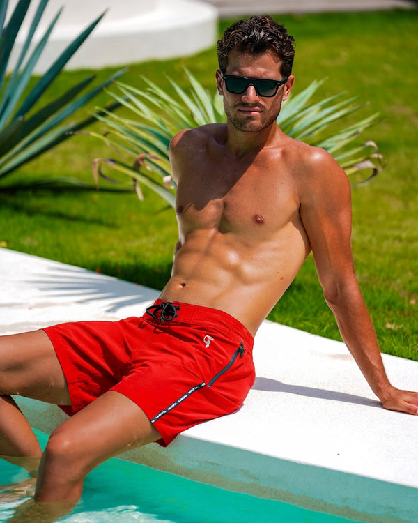 Pure Red 7" Shorts / Board shorts Tucann 