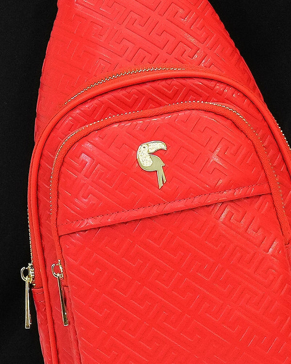 Red Leather Messenger Bag Bag Tucann 