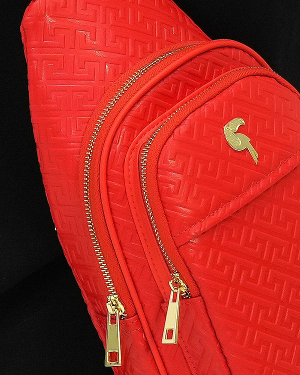 Red Leather Messenger Bag Bag Tucann 