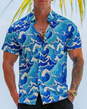 Rough Seas Shirt - Blue Tucann 