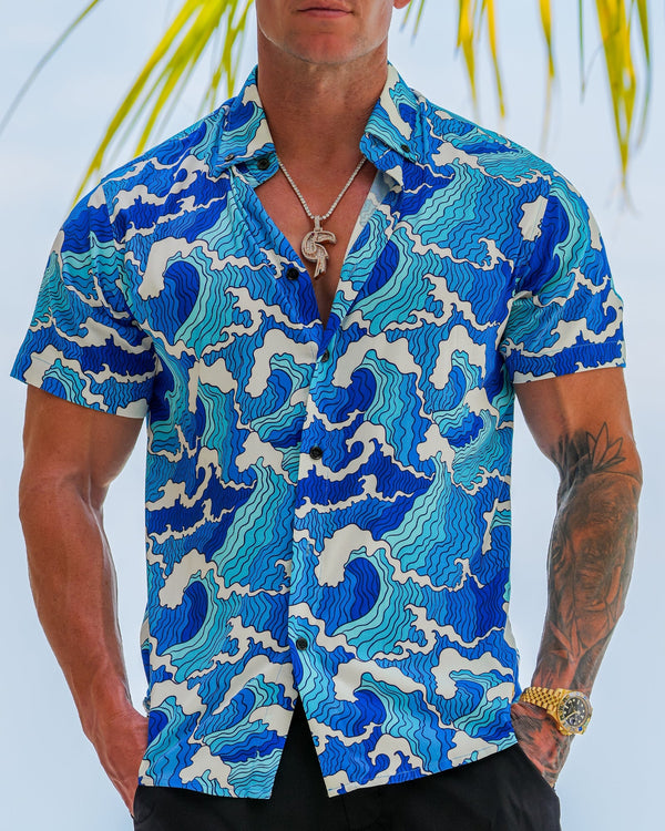 Rough Seas Shirt - Blue Tucann 