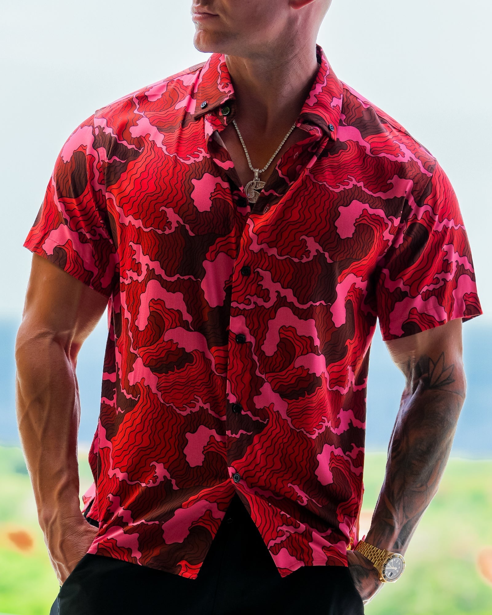 Rough Seas Shirt - Red Tucann 