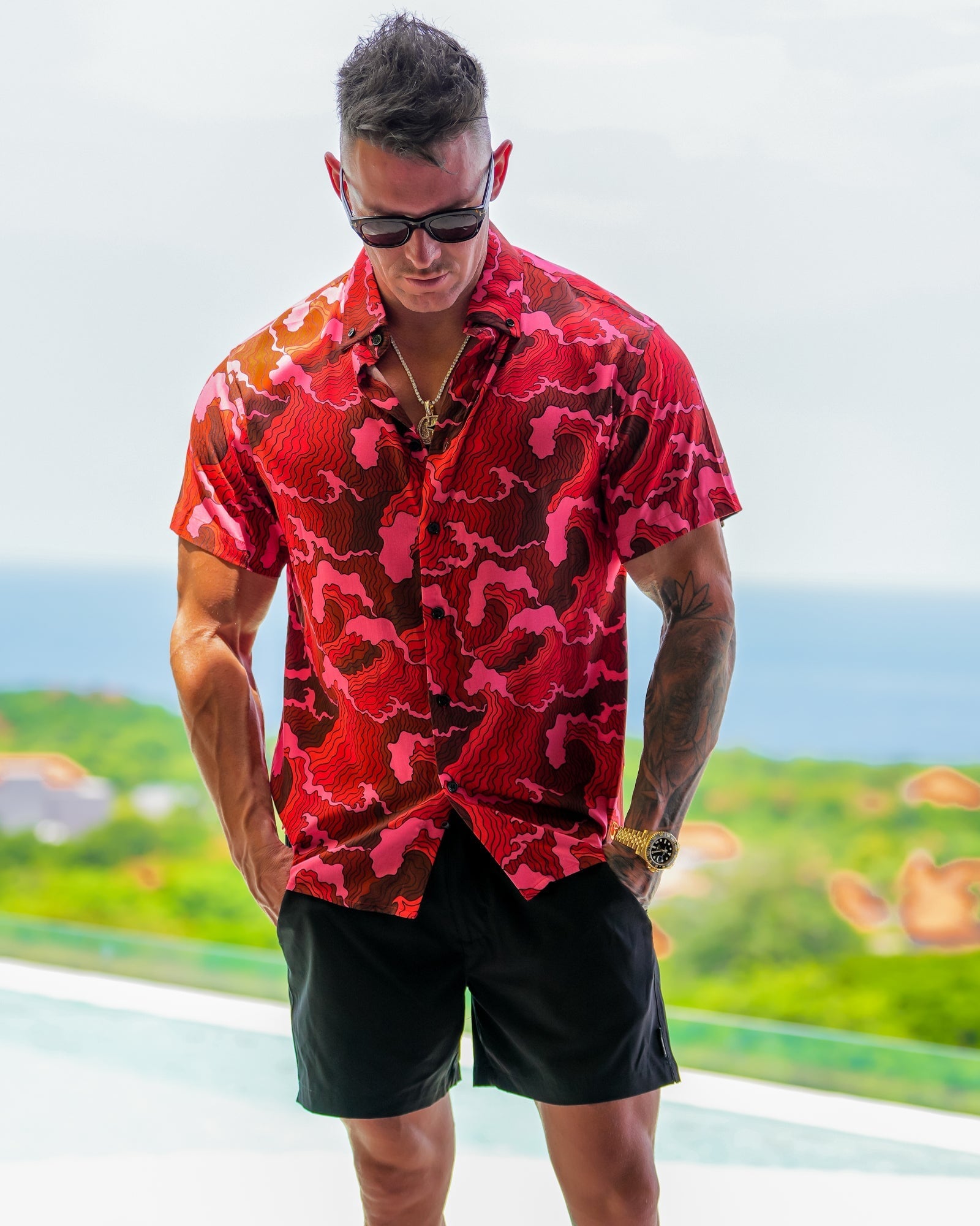 Rough Seas Shirt - Red Tucann 