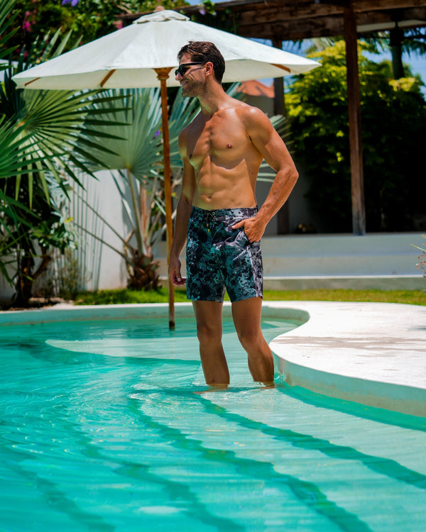Splatter Swim Shorts Black - 7" Shorts / Board shorts Tucann 