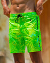 Splatter Swim Shorts Green - 7" Shorts / Board shorts Tucann 