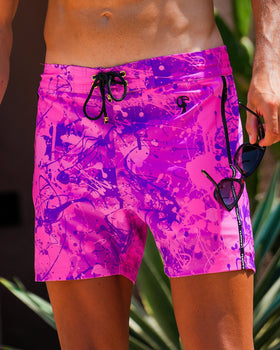 Splatter Swim Shorts Purple - 5