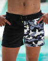 Split Camo Black Swim Shorts - 3" Shorts / Board shorts Tucann 
