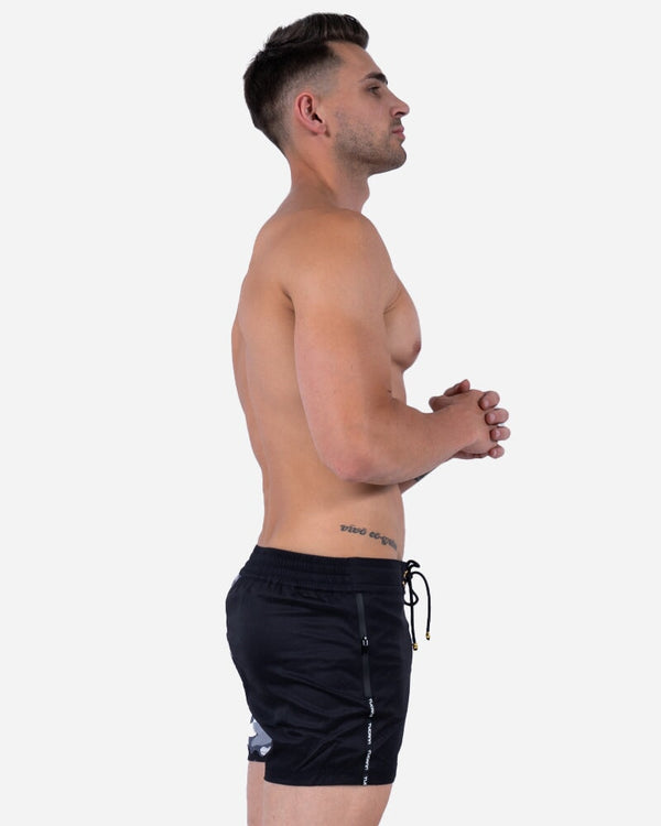 Split Camo Black Swim Shorts - 3" Shorts / Board shorts Tucann 
