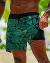 Striped Green Camo - 5" Shorts / Board shorts Tucann 