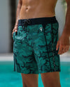 Striped Green Camo - 7" Shorts / Board shorts Tucann 