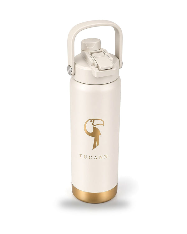 Tucann Steel Bottle 710ml - Ivory Drinking Bottle Tucann 