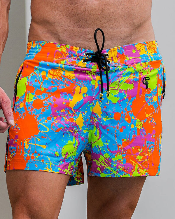 Wild Splatter Aqua - 3" Swim Trunks Tucann 
