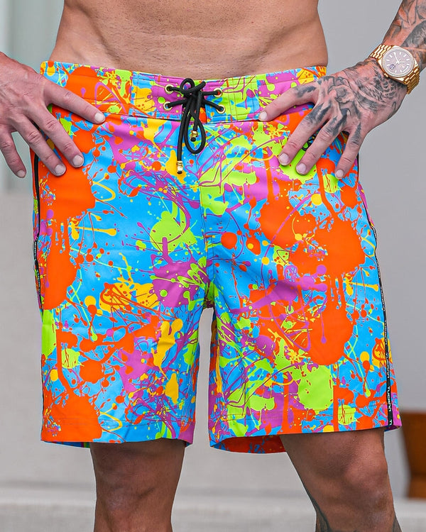 Wild Splatter Aqua - 7" Swim Trunks Tucann 