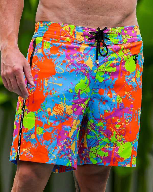Wild Splatter Aqua - 7" Swim Trunks Tucann 