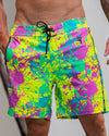 Wild Splatter Green - 7" Swim Trunks Tucann 