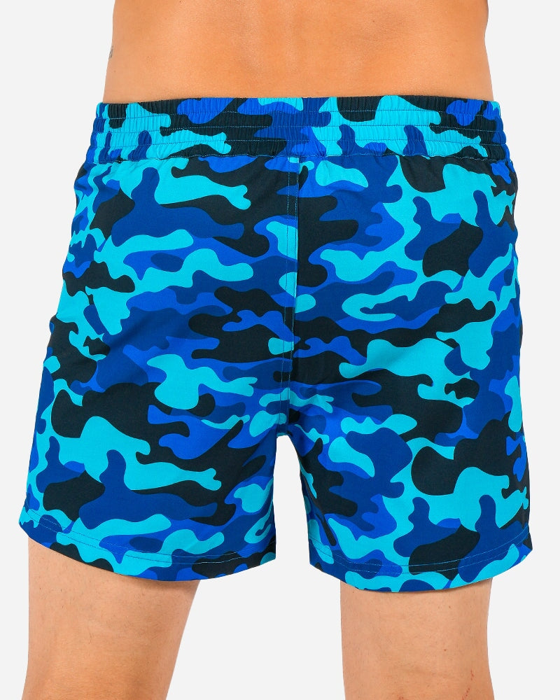 5" Blue Camo Swim Shorts Swim Trunks Tucann 