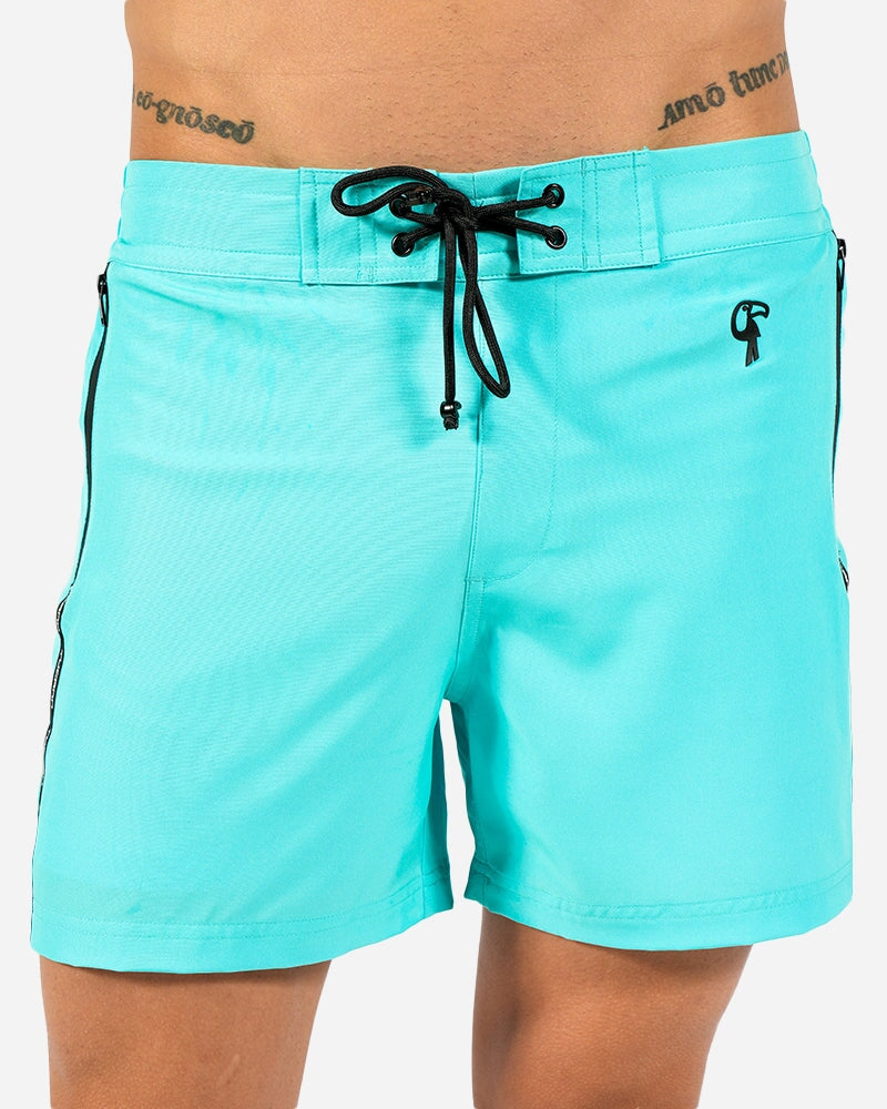 5" Fluro Aqua Swim Shorts Swim Trunks Tucann 