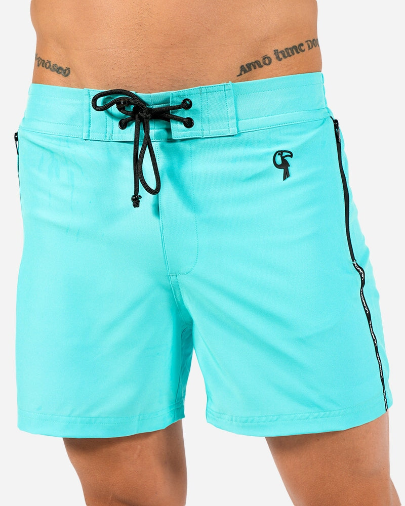 5" Fluro Aqua Swim Shorts Swim Trunks Tucann 