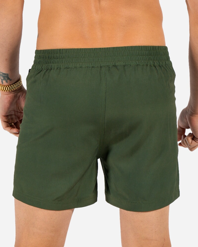 5" Khaki Green Swim Trunks Tucann 