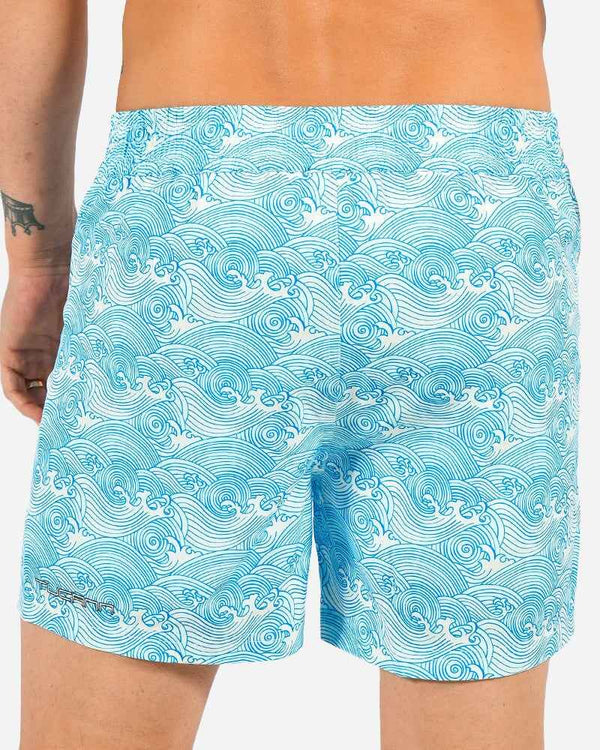 5" Make Waves Blue Swim Trunks Swim Trunks Tucann 