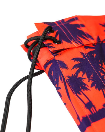 Black Palm Orange Swim Trunks - Tucann America