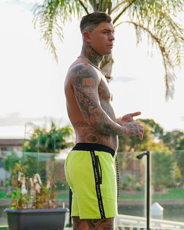 Men's Comfy Shorts - Lime Green Shorts / Board shorts Tucann 
