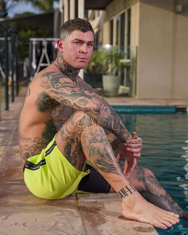 Men's Comfy Shorts - Lime Green Shorts / Board shorts Tucann 