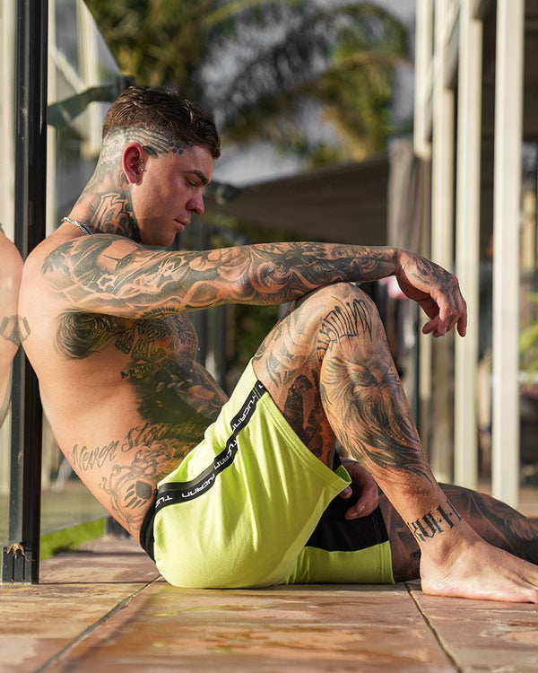 Men's Comfy Shorts - Lime Green Shorts / Board shorts Tucann 
