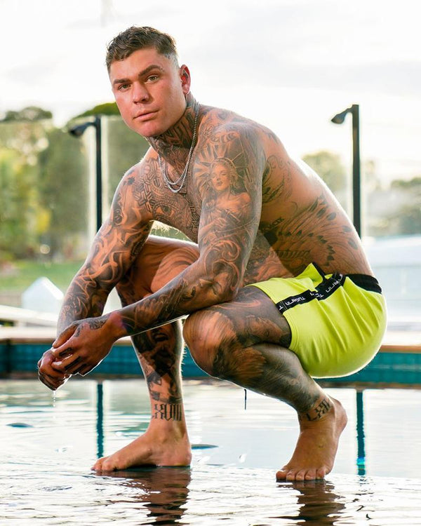 Men's Comfy Shorts - Lime Green Shorts / Board shorts Tucann 