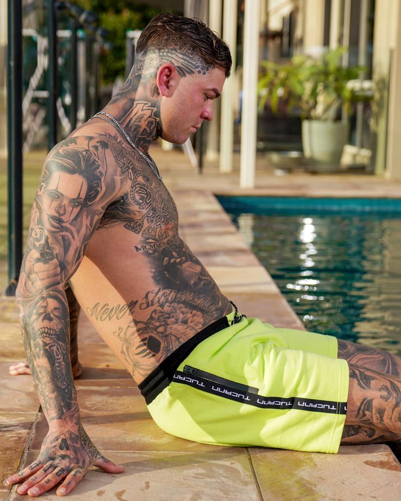 Men's Comfy Shorts - Lime Green Shorts / Board shorts Tucann 