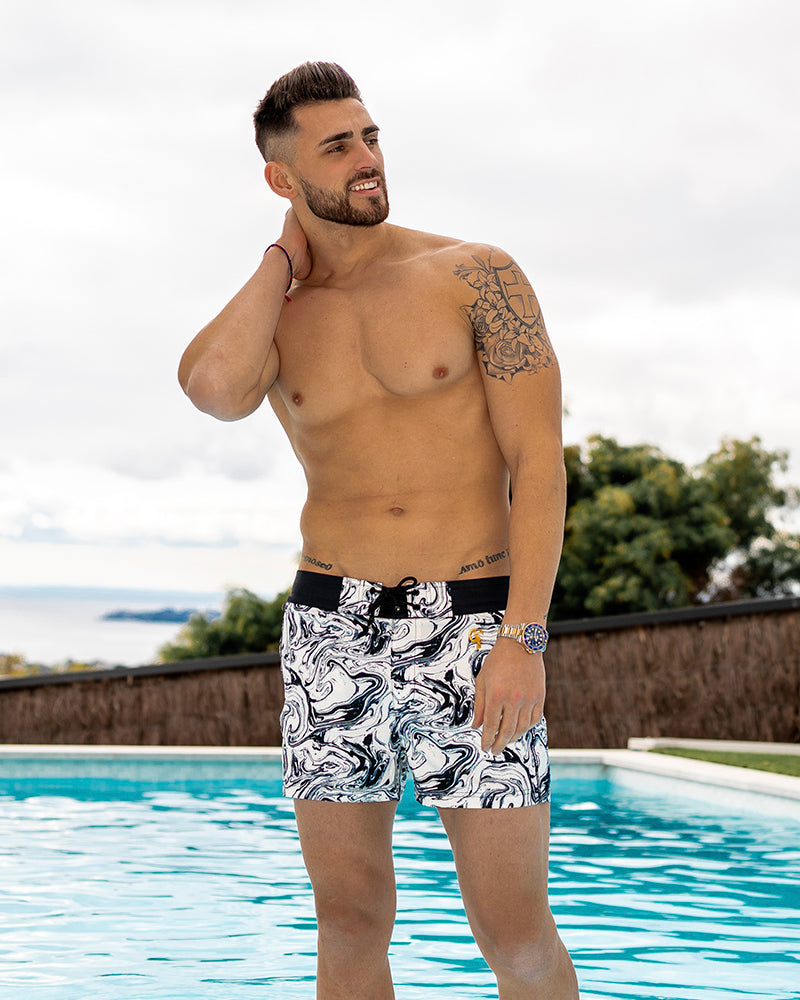 Cookies & Cream Swirl Swim Trunks Tucann 