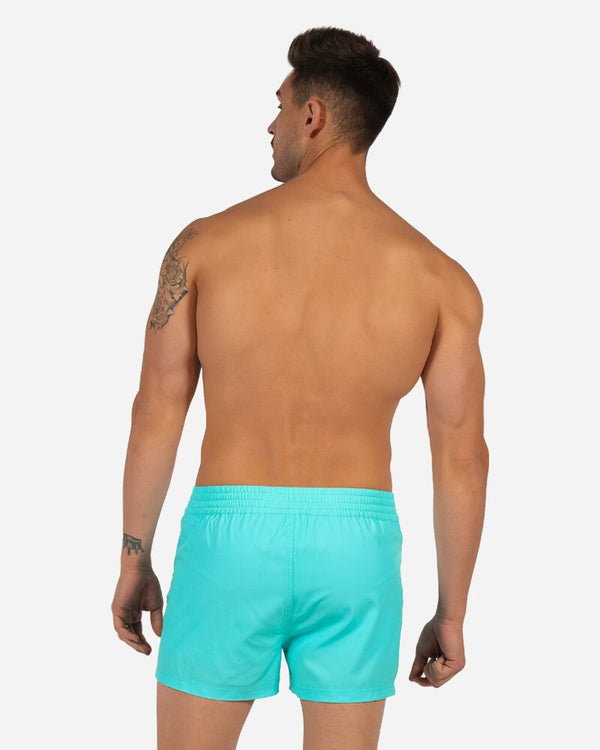 Fluro Aqua Swim Shorts - 3" Swim Trunks Tucann 