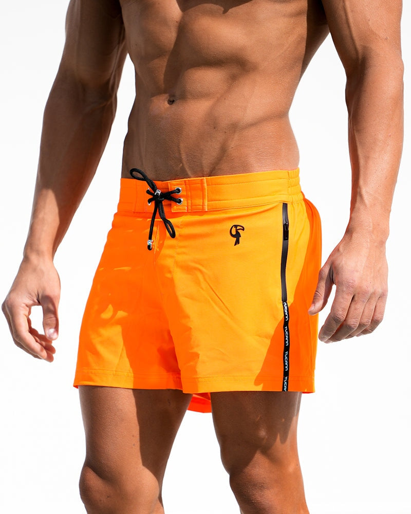 Fluro Orange Swim Trunks V2 - 3" Shorts / Board shorts Tucann 