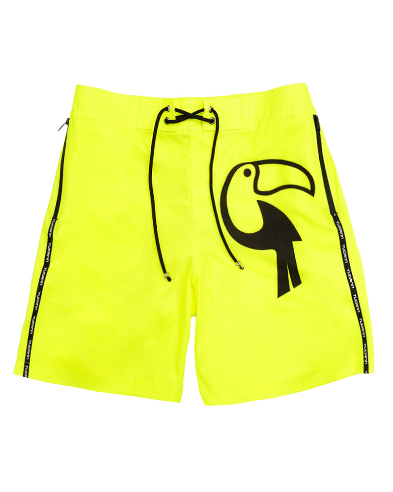 Fluro Yellow Mid Length - 7" Swim Shorts Shorts / Board shorts Tucann 
