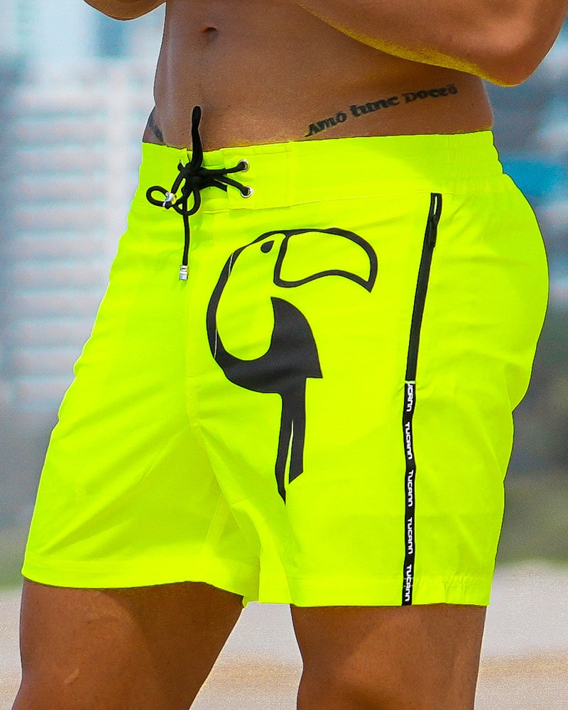 Fluro Yellow Swim Trunks - 5" Shorts / Board shorts Tucann 