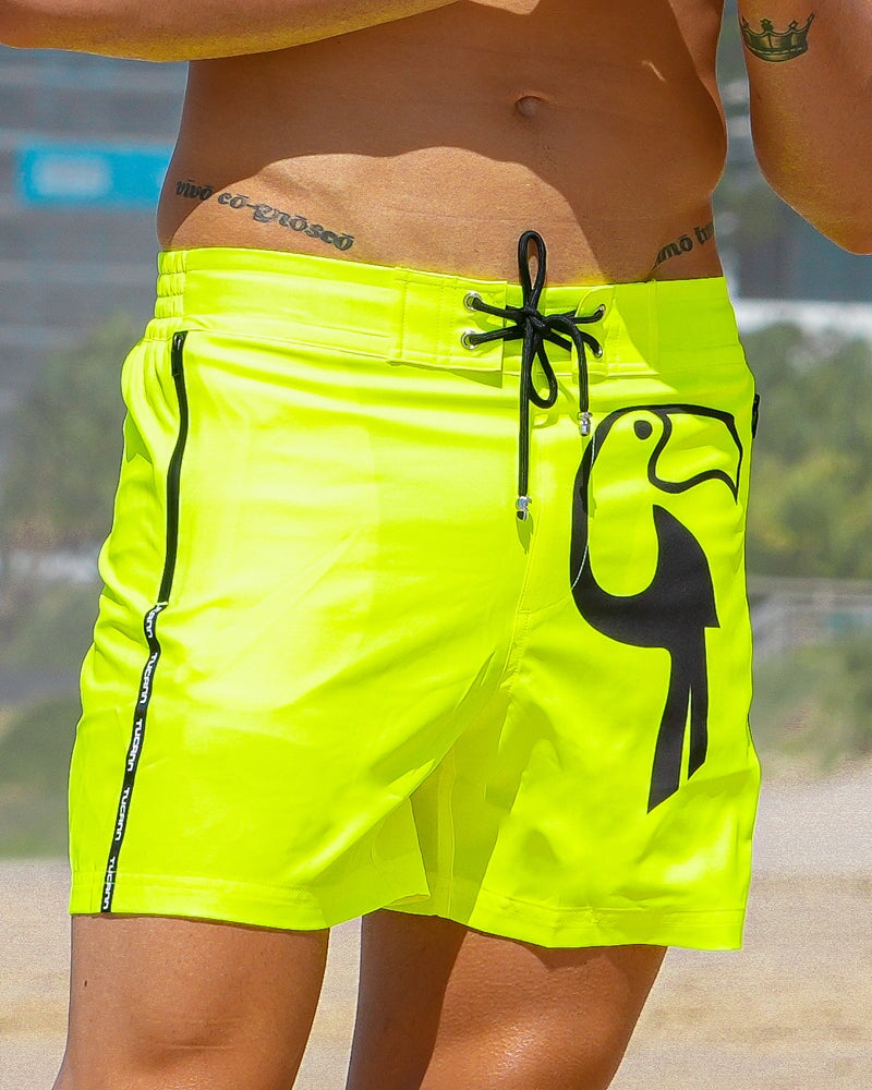 Fluro Yellow Swim Trunks - 5" Shorts / Board shorts Tucann 