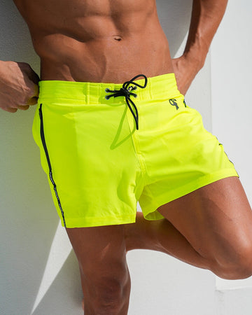 Fluro Yellow Tucann Swim Shorts V2 - 3" Shorts / Board shorts Tucann 