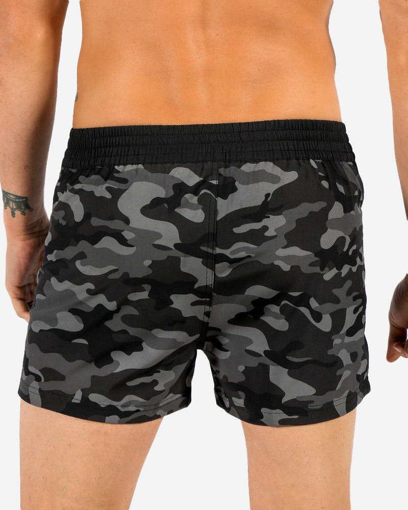 Full Black Camo Swim Trunks Tucann 