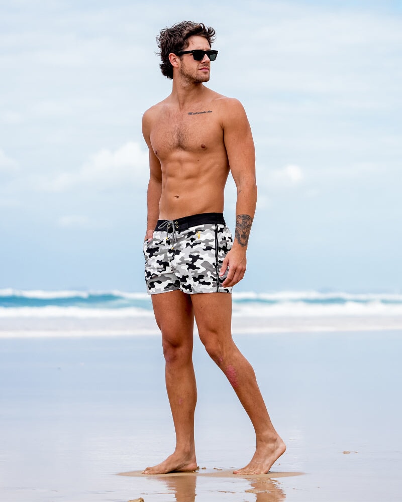 Full Camo White Swim Trunks Swim Trunks Tucann 