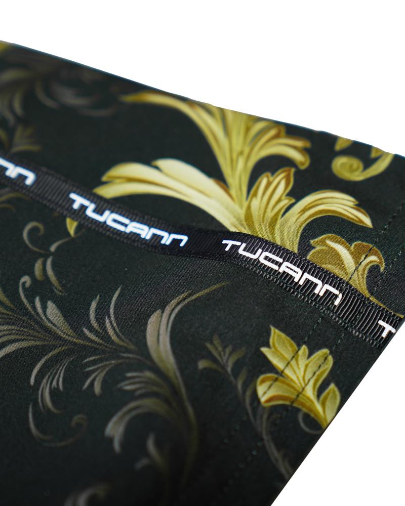 Gold Leaf Dark Green Swim Shorts Shorts / Board shorts Tucann 