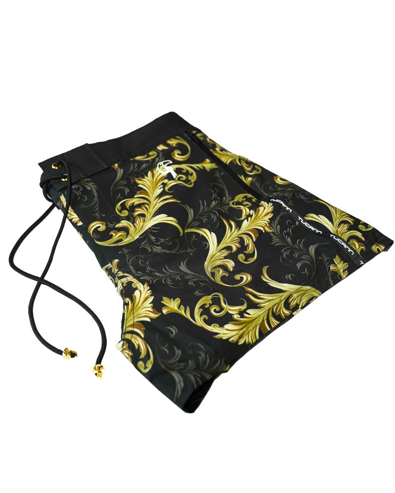 Gold Leaf Dark Green Swim Shorts Shorts / Board shorts Tucann 
