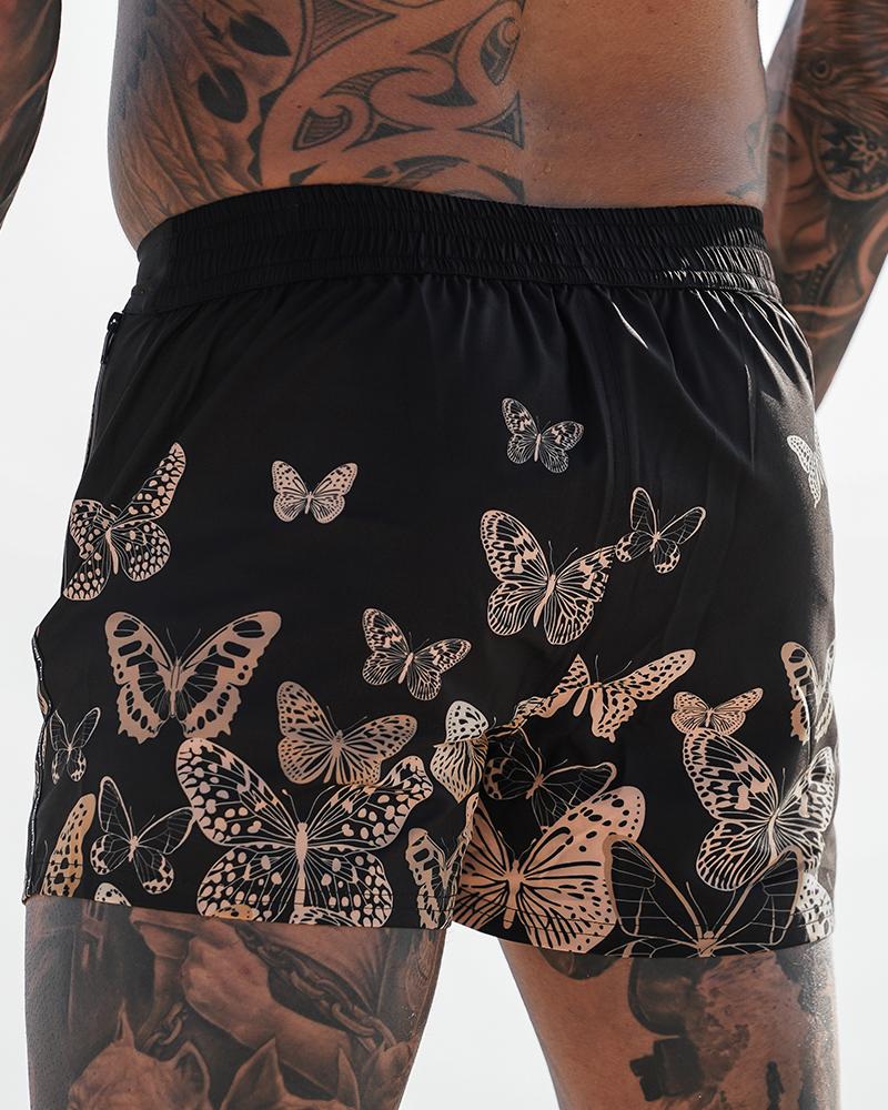 Golden Butterflies Swim Trunks Shorts / Board shorts Tucann 