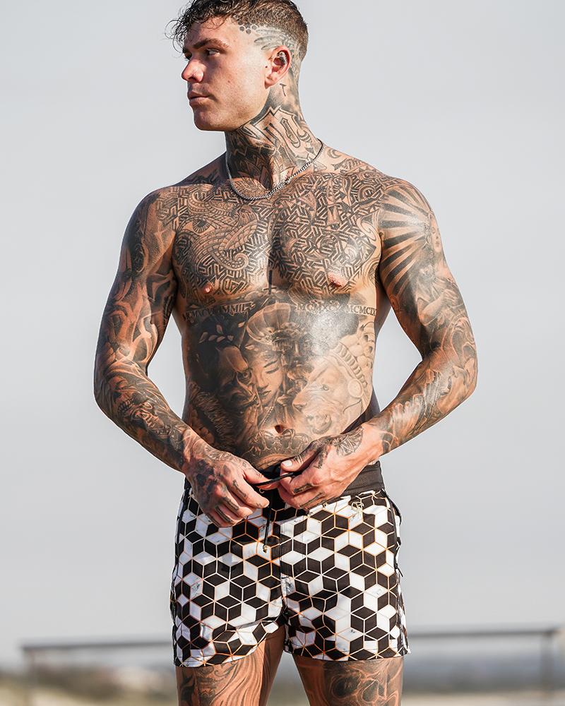 Golden Tiles Swim Trunks Shorts / Board shorts Tucann 