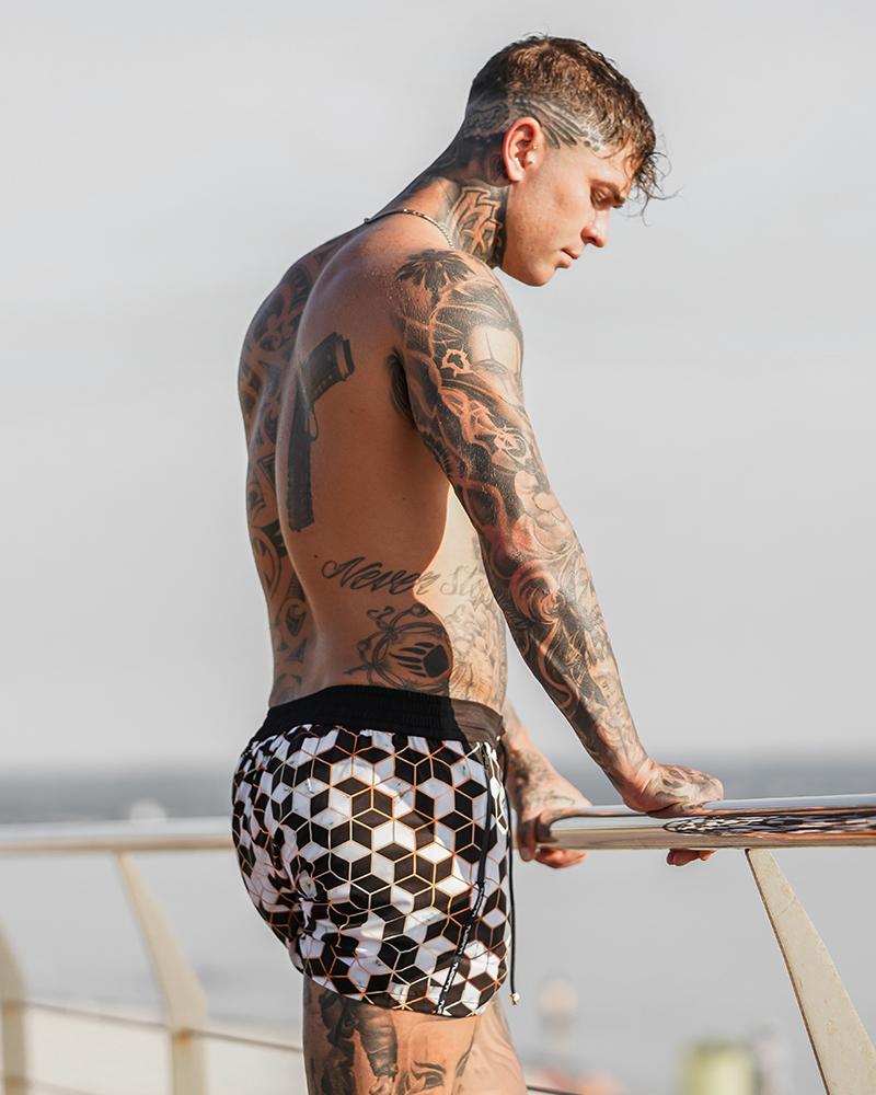 Golden Tiles Swim Trunks Shorts / Board shorts Tucann 