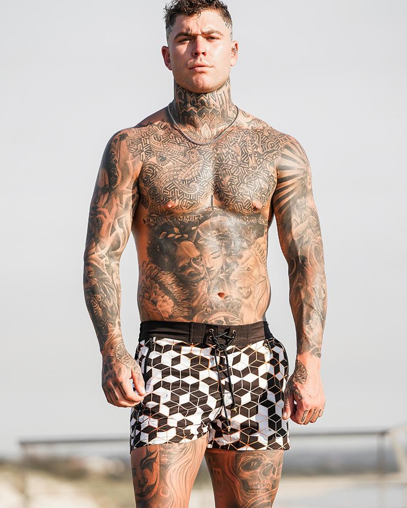 Golden Tiles Swim Trunks Shorts / Board shorts Tucann 
