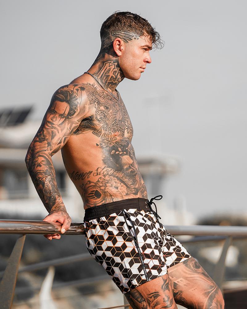 Golden Tiles Swim Trunks Shorts / Board shorts Tucann 